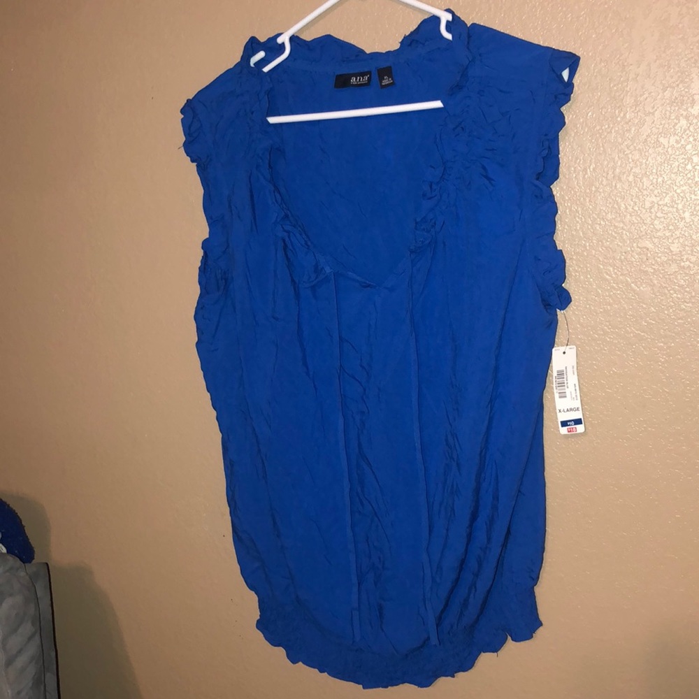 Cute bright Blue Sleeveless  Blouse